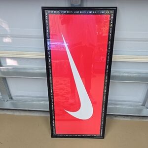 Nike Red and White Framed Art